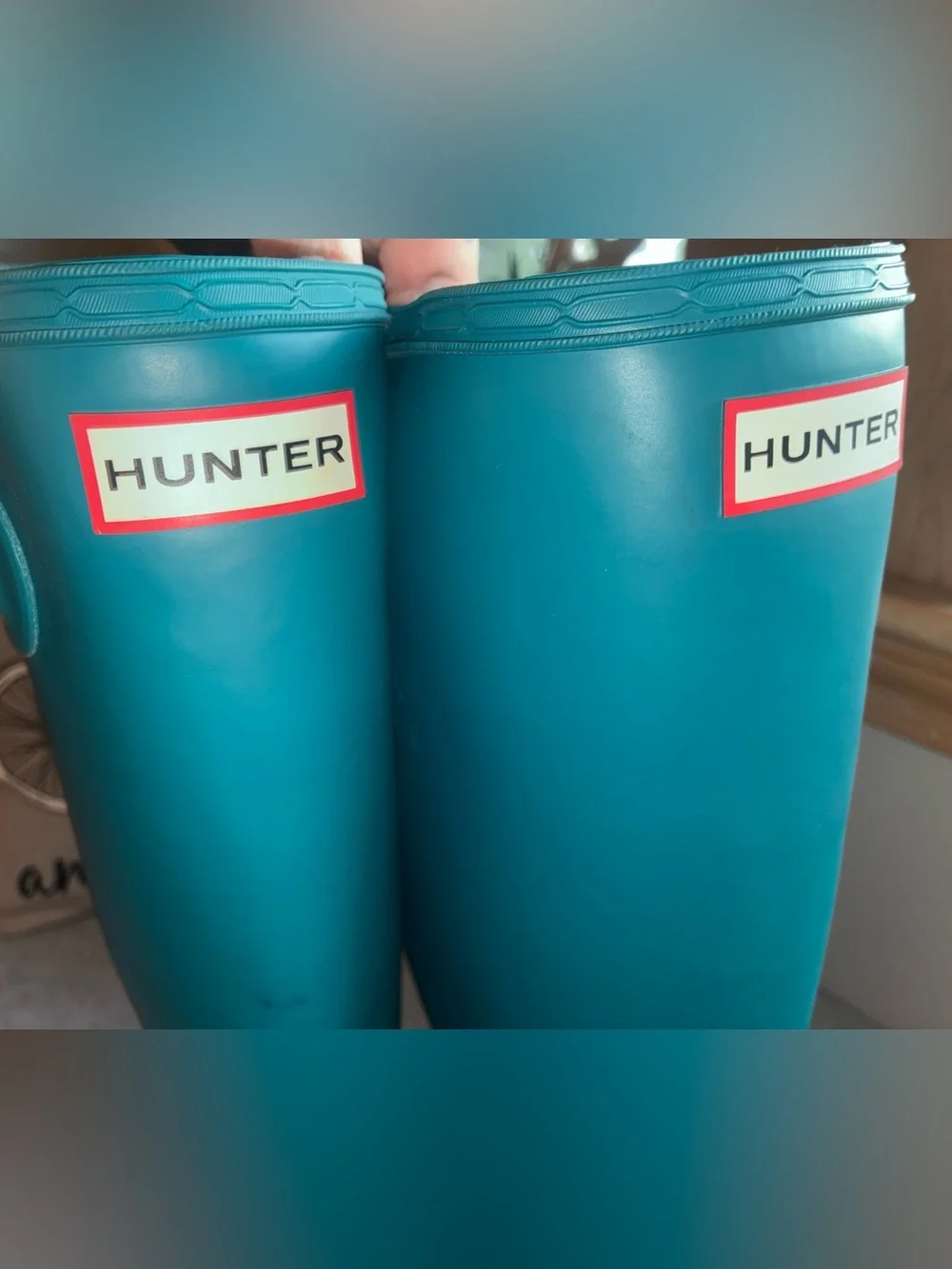 Hunter Teal Tall Rain Boots